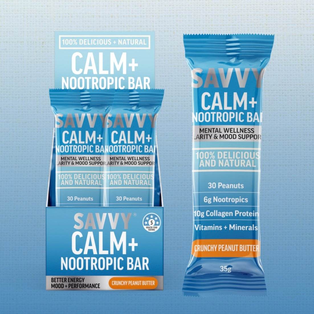 CALM+ Nootropic Bar - Savvy Beverage