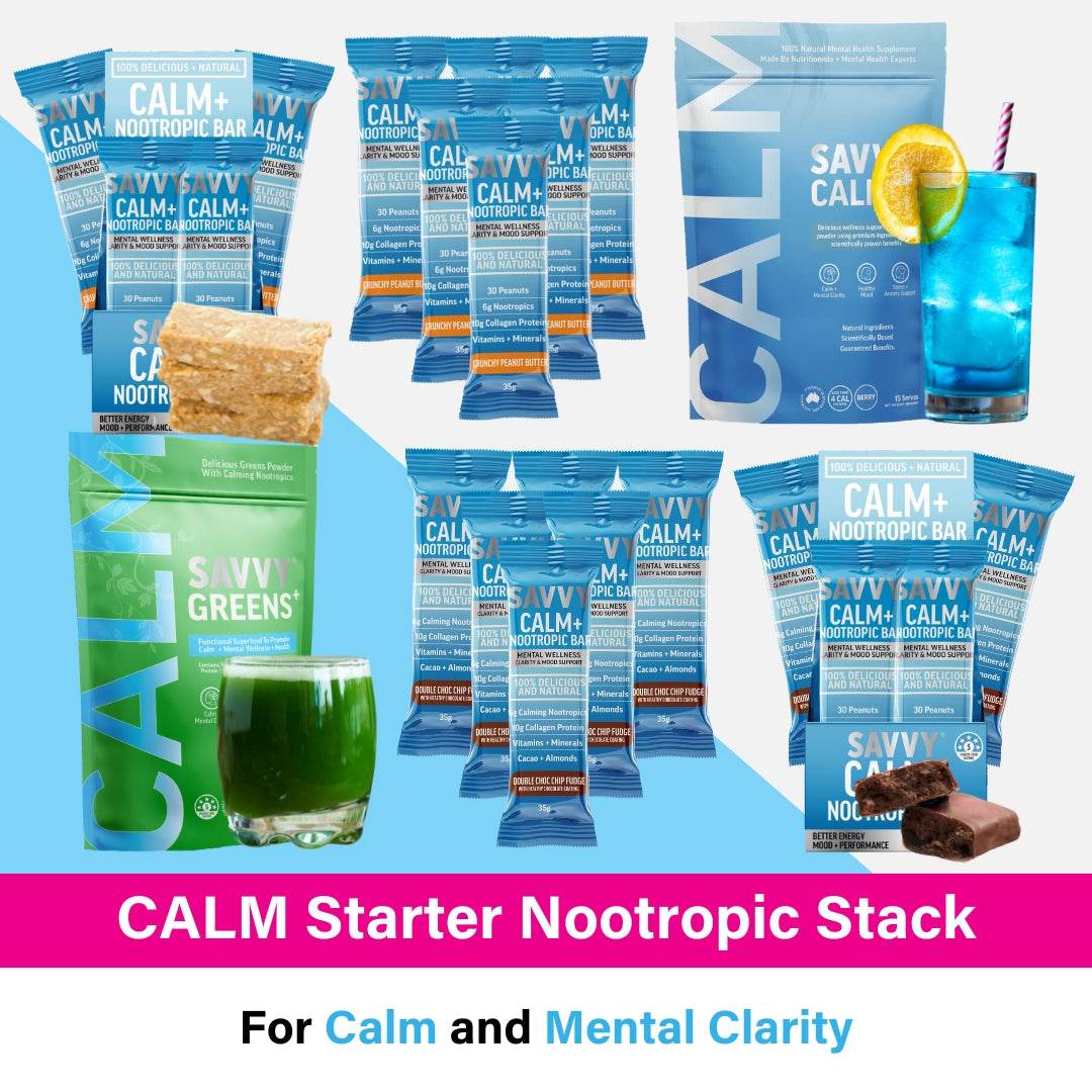 CALM Starter Nootropic Stack | For Calm and Clarity - Savvy Beverage