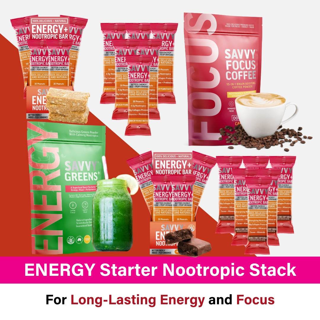 ENERGY Starter Nootropic Stack | For Energy and Focus - Savvy Beverage