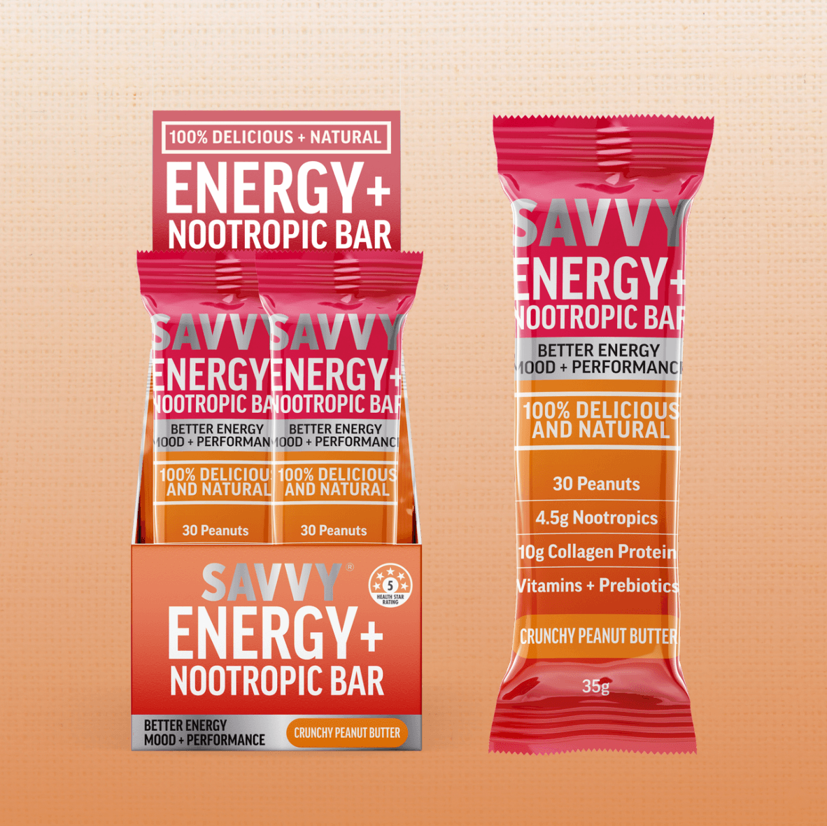 ENERGY+ Nootropic Bar - Savvy Beverage