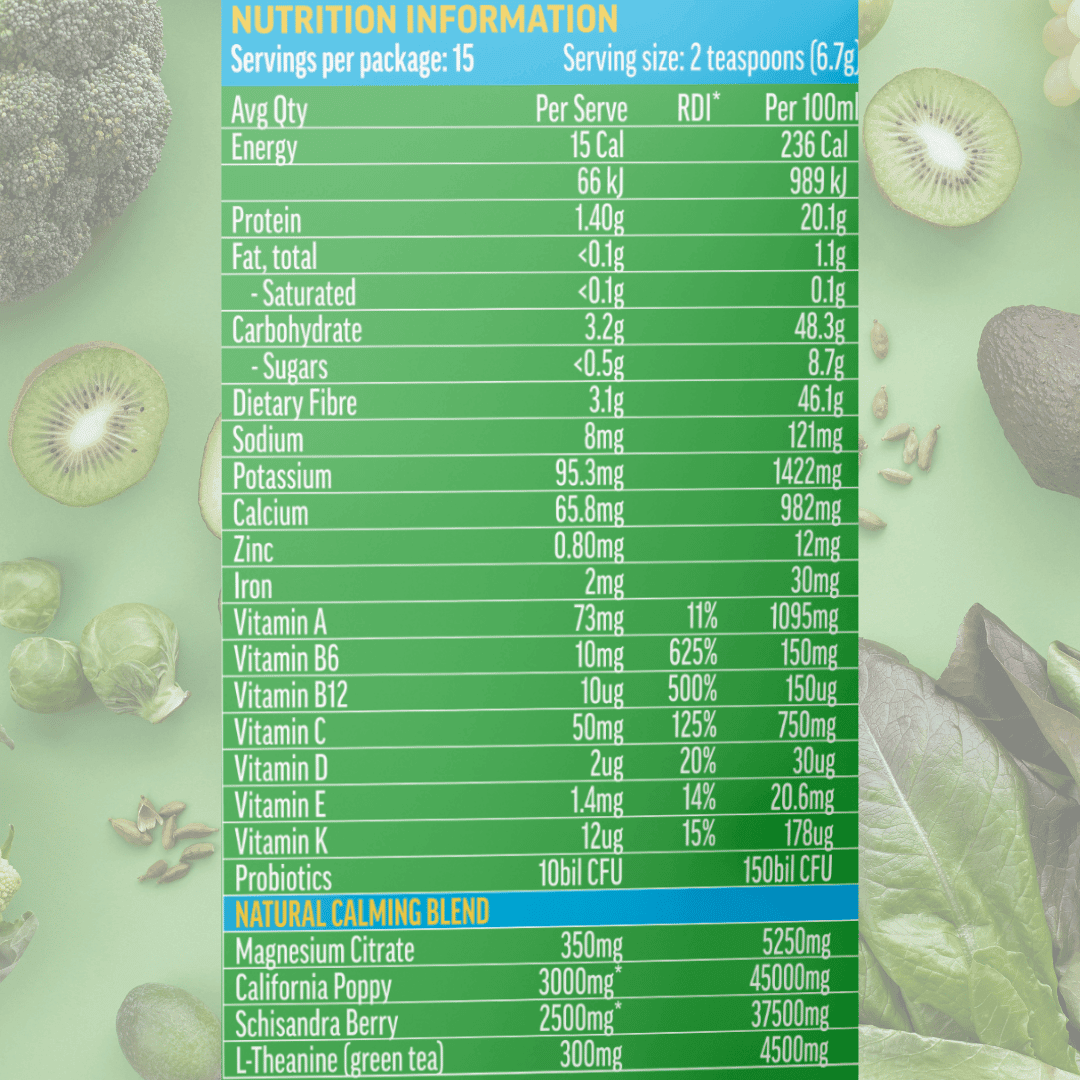 Nootropic GREENS+ CALM - Savvy Beverage